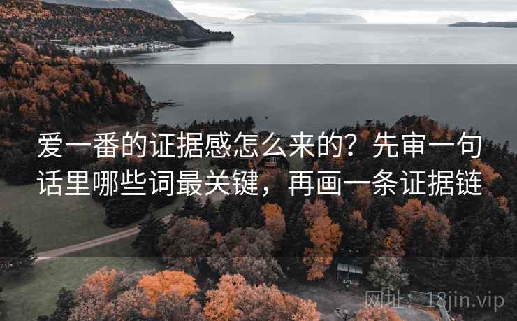 爱一番的证据感怎么来的?先审一句话里哪些词最关键,再画一条证据链 爱一番的证据感怎么来的?先审一句话里哪些词最关键,再画一条证据链